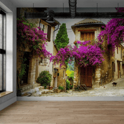 old town provence wall mural for wall design