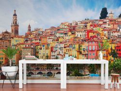 wall murals - view on old menton provence wall art