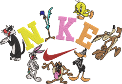 nike looney tunes embroidery design