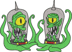 aliens embroidery design