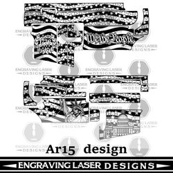engraving laser designs ar 15 american theme design