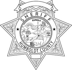 humboldt county sheriff, california sheriff star badge vector outline svg file, cnc laser engraving, cricut, cnc router