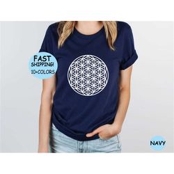 flower of life shirt, festival shirt, mandala shirt, psychedelic shirt, sacred geometry shirt, flower of life unisex tee
