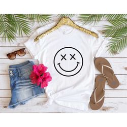 smiley face emoji shirt, smiley face t-shirt, smile shirt, women's shirt, shirts for women, happy face shirt, emoji shir