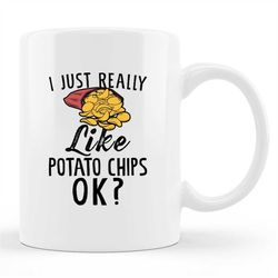 potato chips fan mug, potato chips mug, potato chip mug, chips lover mug, chips lover gift, snacks mug, snacks gift, sna