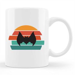 retro bat mug, retro bat gift, bats mug, bats gift, bat lover mug, bat lover gift, bats fan mug, bats fan gift, pet bat