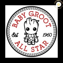 baby groot all star, groot marvel svg, groot svg, groot vector, groot shirts, groot gifts, groot lover, marvel fan, 1960