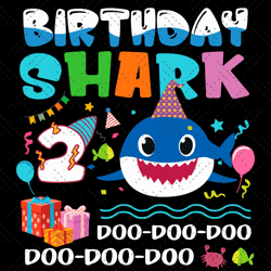 birthday shark 2 years old svg, birthday svg, baby