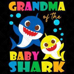 grandma of the baby shark svg, trending svg, baby