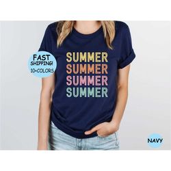 retro summer shirt, cute summer shirt, hello summer tee, vacation shirt, summer gift shirt, vacay mode tee, summer lover