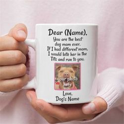 custom dog mom mug, pet lover gift, dog mom present, ceramic mug, mother's day gift, dog themed gifts, unique pet gifts