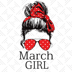 march girl red bandana sunglass face girls birthda