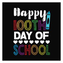 happy 100th day of school svg files for silhouette, files for cricut, svg, dxf, eps, png instant download