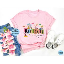 Disney Birthday Squad Shirt, Disney Birthday Girl Shirt, Disney Mickey And Friends Birthday Tee, Disney Birthday Family