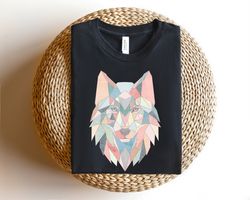 wolf abstract graphic shirt,vsco wolf shirt,animal print shirt,wolf tshirt,vintage wolf shirt,howling wolf gift,wolf lov