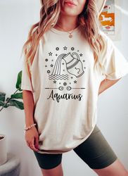 retro aquarius astrology shirt,zodiac aquarius tee,aquarius zodiac birthday gift,celestial aquarius tshirt,horoscopes te