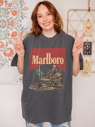 vintage marlboro cowboy wild west premium t-shirt,marlboro cigarettes tee, cowboy apparel, marlboro cowboy shirt, marlbo