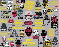 star wars movie bundle, star wars svg, darth vader svg, rebel ships star wars svg, mandalorian svg