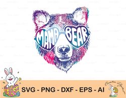 mama bear png - sublimation png - mama png - sublimation designs downloads - colorful png, png download