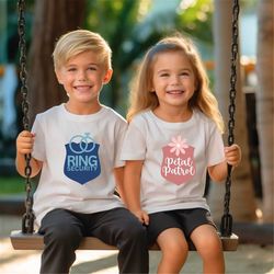 petal patrol shirt, ring security shirt, wedding shirt, ring bearer shirt, flower girl wedding party shirt, flower girl