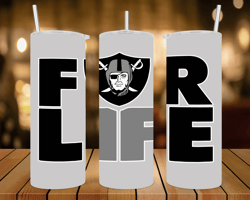 raiders for life  - 20 oz skinny tumbler wrap - sublimation design - png file