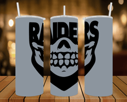 raiders mask  - 20 oz skinny tumbler wrap - sublimation design - png file