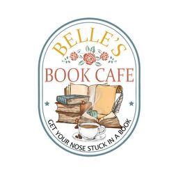 vintage belles book cafe png get your nose stuck in a book png