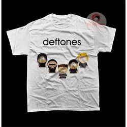 deftones unisex t-shirt - chino moreno tee - metal band graphic shirt - around the fur - band members comics