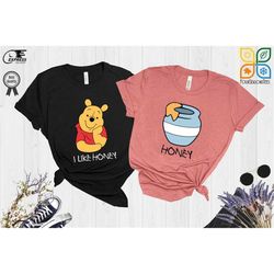 winnie the pooh, honey pooh matching shirts, pooh bear shirt, disney pooh shirt, disney couples shirts, matching disney