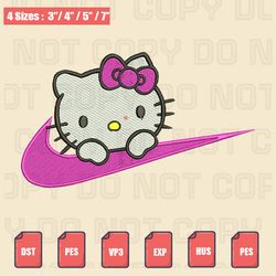 nike hello kitty girl  embroidery designs , disney embroidery file , file for embroidery machine