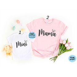 mama mini matching set, baby shower gift, mama and mini shirt, mini toddler, mini youth, new mom gift idea, baby and mam