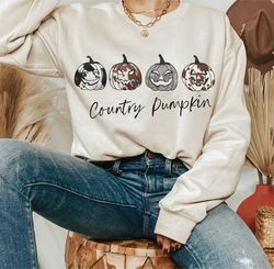 country pumpkin western fall png sublimation desig