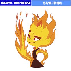 fire svg, ember lumen svg, elemental character svg, elemental svg, disney svg, png digital file