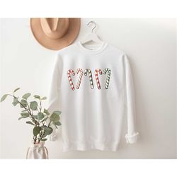 christmas candy cane shirt, cute christmas shirt, christmas snow shirt, christmas shirt, christmas sweatshirt, santa shi