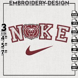 nike missouri state bears embroidery designs, ncaa embroidery files, missouri state bears machine embroidery files
