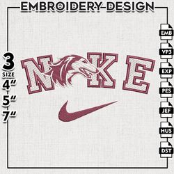 nike southern illinois salukis embroidery designs, ncaa embroidery files, southern illinois machine embroidery files