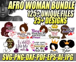 afro woman svg bundle 25 designs black woman jpg boss lady dxf black lives matter png melanin cut file cricut silhouette