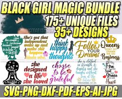 black girl magic svg bundle 35 designs black woman png boss lady dxf black lives matter afro lady woman diva silhouette