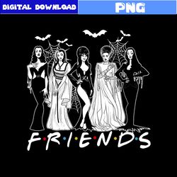 witch friends png, witch png, morticia addams png, friends png, cartoon png, horror movie character png, halloween png