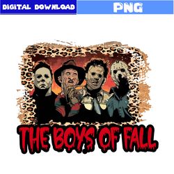 the boys of fall png,  freddy krueger png, jason voorhees png, michael myers png, horror character png, halloween png