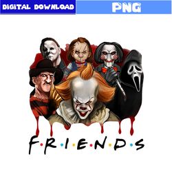 horror friends png,chucky png, michael myers png, ghostface png, jason voorhees png, horror character png, halloween png