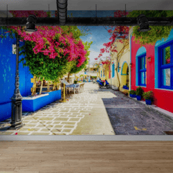 street view wall mural peel and stick wall covering