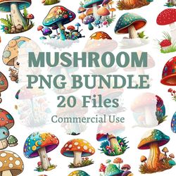mushroom popular png files 20 colorful mushroom png clipart for print sticker t shirt mugs