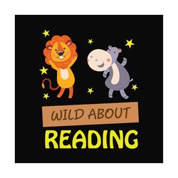 wild about reading svg files for silhouette, files for cricut, svg, dxf, eps, png instant download