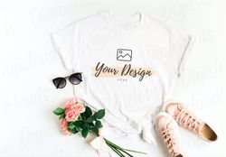 tshirt mockup, bella canvas 3001 mockup, white gildan mockup, unisex bella canvas,