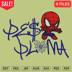 peso pulma spiderman machine embroidery design - dst, pes, jef