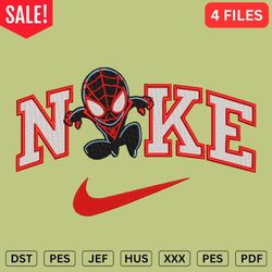 nike spiderman embroidery design - spiderman embroidery files - dst, pes, jef