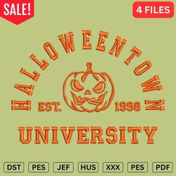 halloween university halloween embroidery design - embroidery files - dst, pes, jef