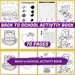 back to school coloring book - activity book for kid