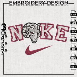 nike fordham rams embroidery designs, ncaa embroidery files, fordham rams machine embroidery files
